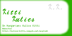 kitti kulics business card